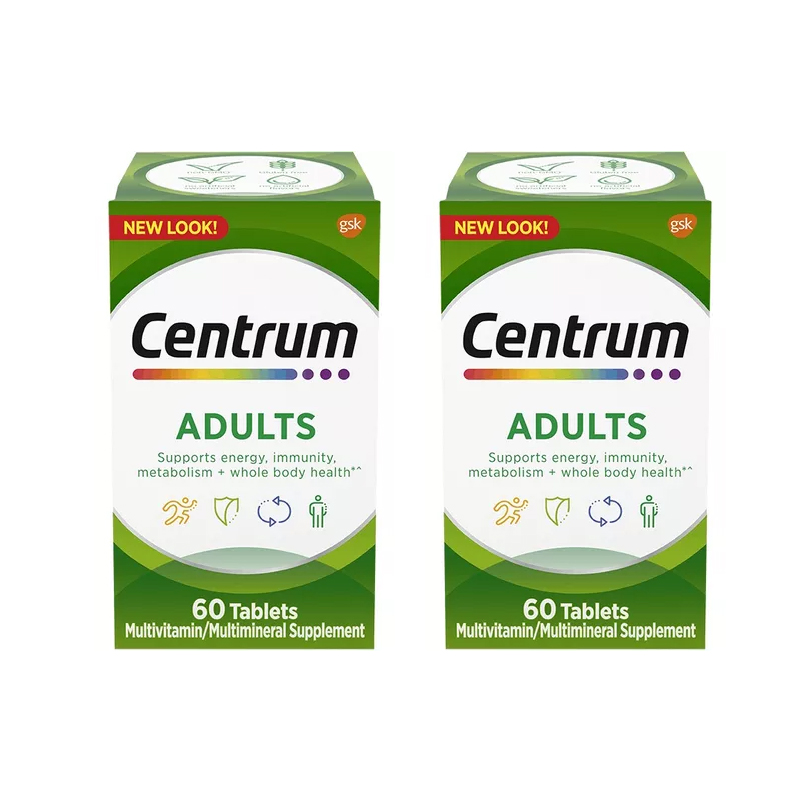 Pack 2 Centrum Adults Multivitamin/multimineral 60 Tabletas
