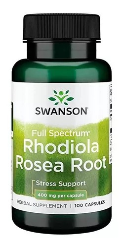 Swanson Rhodiola Rosea Raíz Full Spectrum De 400 Mg 100 Cáps. 