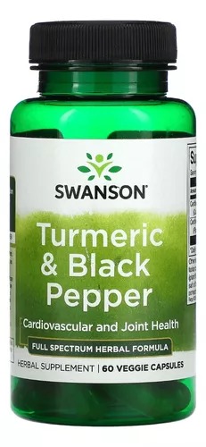 Swanson Turmeric & Black Pepper Cardiovascular  60 Cáps. 