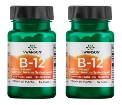 Swanson Vitamina B12 2500mcg Metilcobalamina 60 Tabletas. 