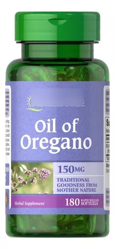 [4005UM0706] Aceite de Orégano 150mg 180 Softgels Puritans Pride Sabor Sin Sabor