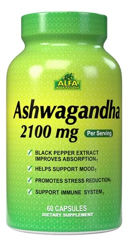 [99221] Alfa Vitamins, Ashwagandha 2100 mg. 60 Cáps.