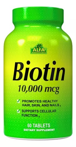 [97180] Alfa Vitamins, Biotina 10.000 Mcg 60 Tabletas. 