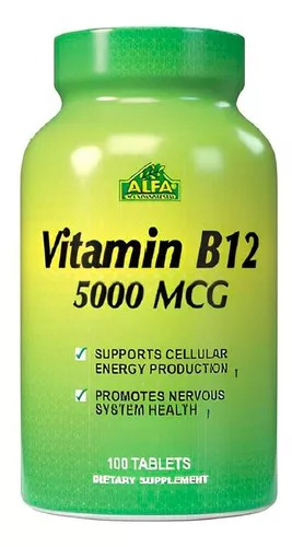 [98376] Alfa Vitamins, Vitamina B12 5000 Mcg. 100 Tabletas. 
