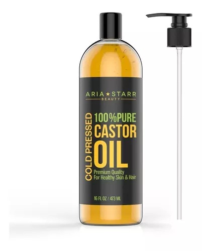 [CASTOR473] Aria Starr Aceite De Ricino, Castor Oil 100 % Puro, 473ml