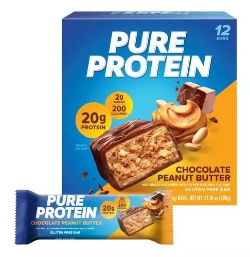 [B59215] Barras De Proteina Puro Chocolate Peanut Butter 12 Barras