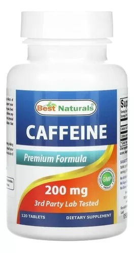 [102301] Best Naturals, Caffeine Cafeína Premium, 200 Mg, 120 Tabletas. 