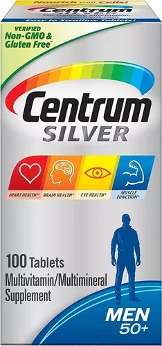 [PAA159547] Centrum Multivitamina Silve Hombrer 50+ 100 Comprimidos.