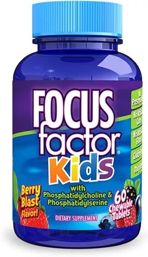 [UF859] Focus Factor Kids, Vitaminas, Fosfatidilcolina  60Tabletas. 