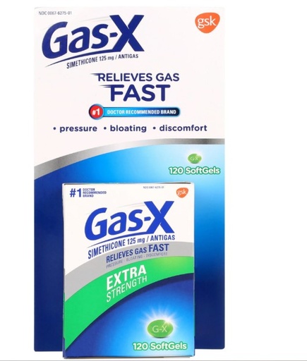 [1000855] Gas-X-Extra Strength Anti-Gas Medication 120 Softgels
