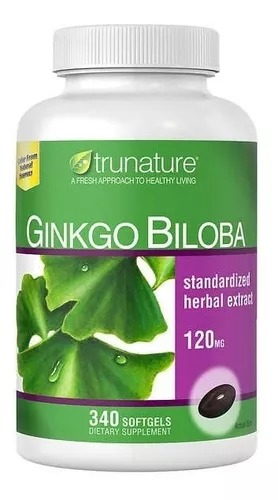 [1408247] Ginkgo Biloba 120mg, Trunature, 340 Cáps.  Blandas