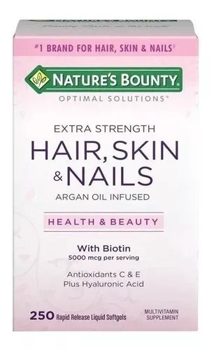 [553486] Hair Skin And Nails - Aragan Oil 250 Cáps.  Blandas