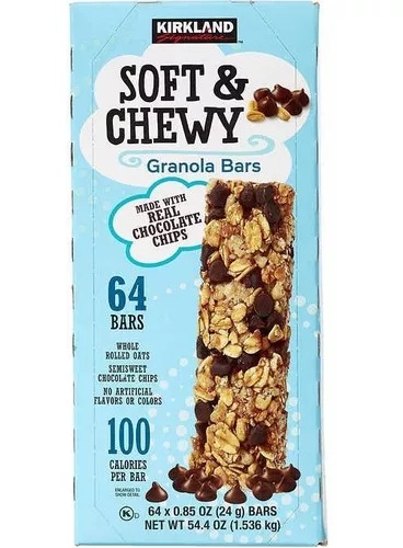 [1212860] Kirkland 64 Barras Granola, Chisps De Chocolate,100 Kcal Un