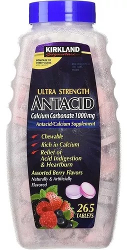 [53041] Kirkland Carbonato De Calcio Antiácido 1000 Mg, 265 Tabletas. 