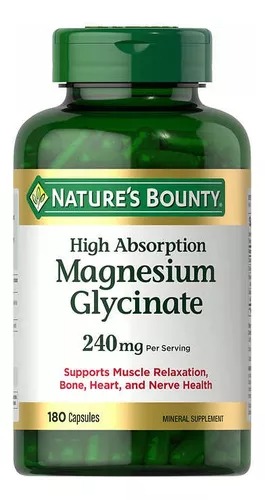 [1644223] Nature Bounty Glycinate De Magnesium 240mg 180 Cáps. ula 