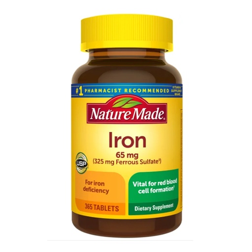 [572220] Nature Made Iron, 65 mg, 365 Tablets