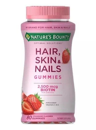 [53545] Nature's Bounty Hair Skin & Nails 2500 Mcg Biotin C&e 80 Gomitas.