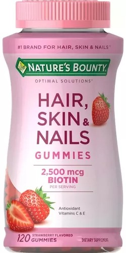 [79360] Nature's Bounty Hair Skin Nails Biotin 2500 Mcg 120 Gomitas.
