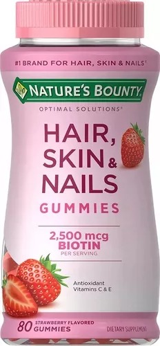 [14007] Natures Bounty  Hair, Skin & Nails Biotin 2500mcg 80 Gomitas.