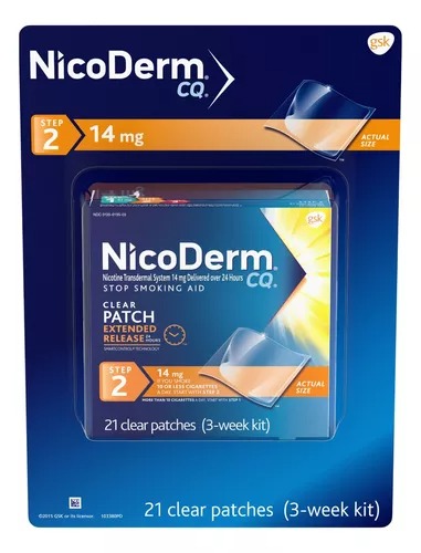 [143050] Parche Nicotina Nicoderm Cq Transparente Paso 2 Dejar Fumar 