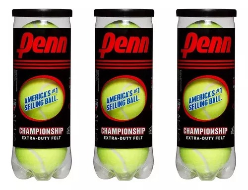 [PENN003] Pelotas De Tenis Penn Championship, 3 Tarros, 9 Pelotas