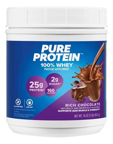 [100080240] Pure Protein Suplemento En Polvo 100% Whey, Chocolate 453 G