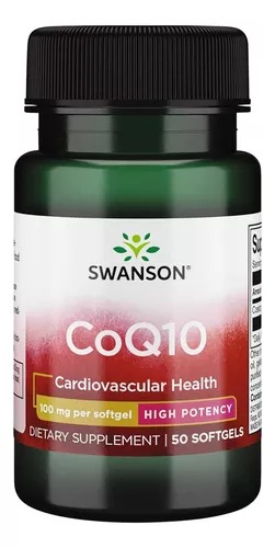 [SWU560] Swanson Coq10, Q10 100mg,  Apoyo Cardiovascular, 50 Softgels