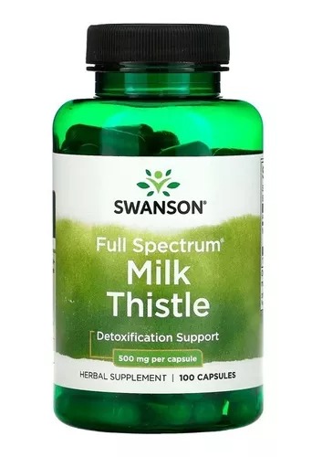 [SW966] Swanson Full Spec Milk Thistle 500mg, detoxificacion. 100 Cáps. 