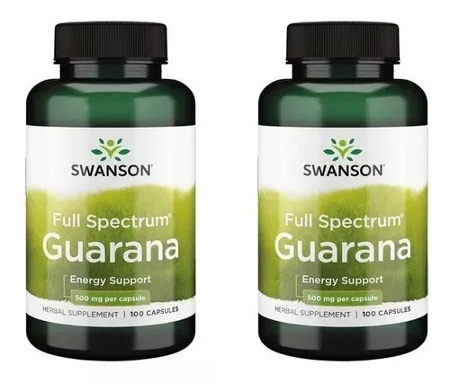 [SW978X2] Swanson Full Spectrum Guaraná 500mg 100 Cap 2 Pack