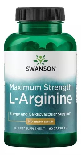 [SW1713] Swanson Maximun Strength L- Arginine 850mg 90 Cáps. 