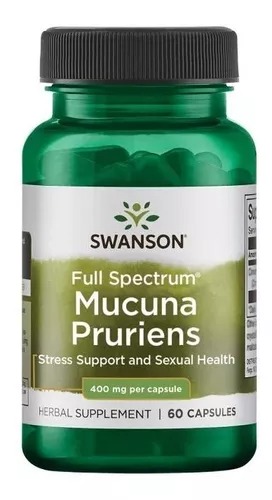 [SW1581X2] Swanson Mucuna Pruriens, 400mg, 60 Cap, Pack X2. Salud Sexual
