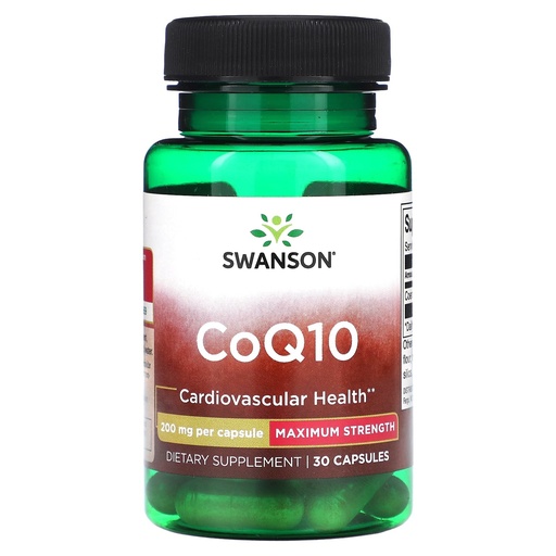 [SWU034] Swanson, CoQ10, Concentración máxima, 200 mg, 30 cápsulas