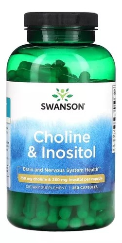 [SW039] Swanson, Colina E Inositol, 250 Mg, 250 Cáps. 