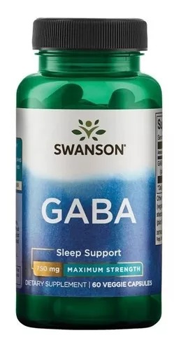 [SWU676] Swanson, Gaba, Concentración Máxima, 750 Mg, 60 Cáps. 