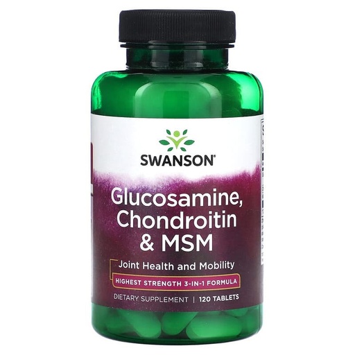 [SW1009] Swanson, Glucosamina, condroitina y MSM 120 Tabletas