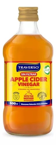 [L6T11] Traverso, Vinagre de Manzana Orgánico Sin Filtrar, 500 Ml